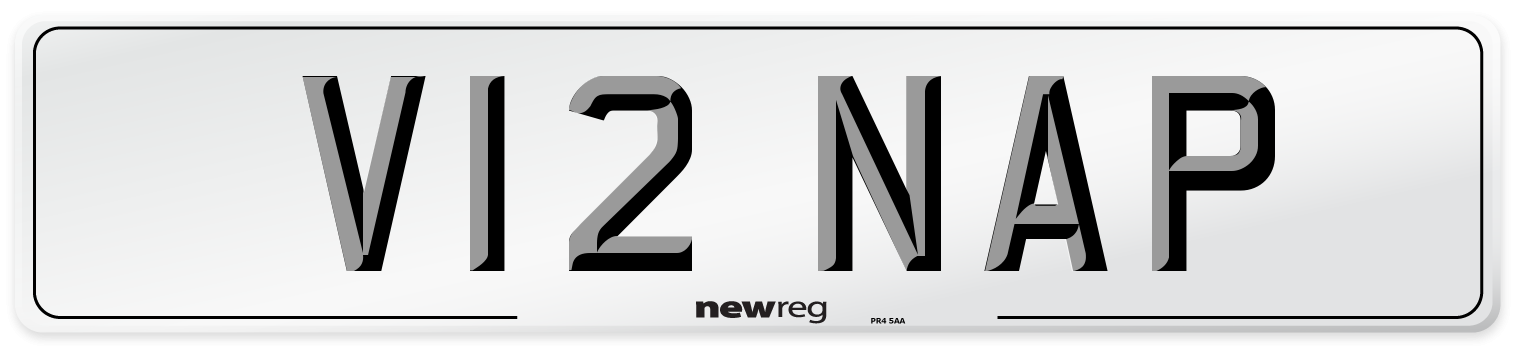 V12 NAP Number Plate from New Reg